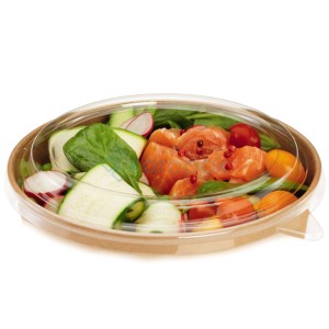 Przykrywka do pojemnika sałatkowego papierowego  500 ml 750 ml 1000 ml fi150 mm