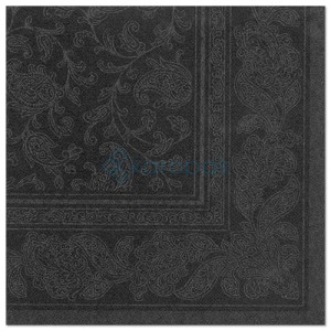 Serwetki Royal Collection ORNAMENT 40 x 40 cm - CZARNE