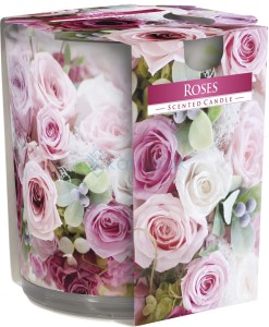 Świeca zapachowa w szkle "RÓŻE"