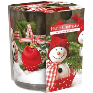Świeca zapachowa w szkle "Wesołe Święta"