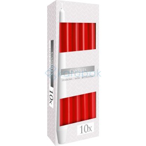 Świece stożkowe czerwone 10 sztuk