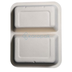 Pojemnik do zgrzewu z pulpy DWUDZIELNY 228x179x45 LOVE NATURE 50 sztuk