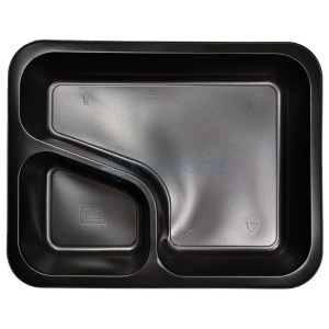 Pojemnik do zgrzewu dwudzielny COLT 227x178x50 CZARNY BITTNER 50 sztuk REUSE