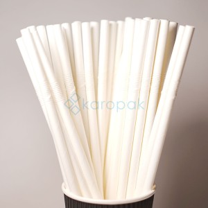 Słomki papierowe łamane BIAŁE Enjoy&BeEco 7 mm 22 cm 250 szt
