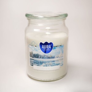 Świeca zapachowa w szkle z wieczkiem "Zimowe powietrze" 100 h