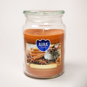 Świeca zapachowa w szkle z wieczkiem "Cynamon goździki" 100 h