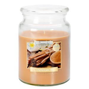 Świeca zapachowa w szkle z wieczkiem "Cynamon" 100 h