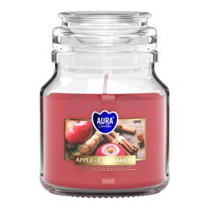 Świeca zapachowa w szkle z wieczkiem "jabłko-cynamon"