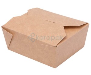 LUNCH BOX 1600ml DUŻY BRĄZOWY 20x14x6,5cm 50 szt