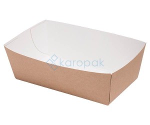 Tacka na frytki brązowa 14,5x8x5,5 100 szt