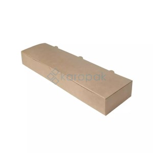 Pudełko na zapiekankę brązowe 350x95x40mm 100 szt