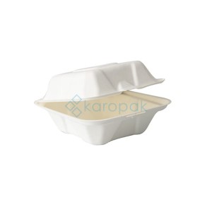 Menubox z pulpy drzewnej hamburger 14,5x14,5x7,4cm 50 szt
