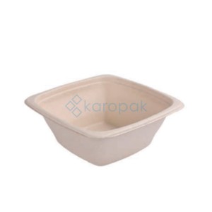 Miska kwadratowa trzcina cukrowa 180x180 950 ml 32oz beżowa 50 szt
