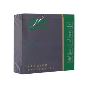 Serwetka 3w 40x40 Czarna Enjoy Be Eco 50 szt
