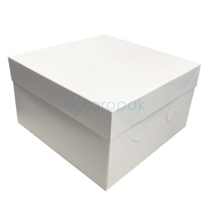 Pudełko papierowe białe 260x260x150mm z pokrywą 