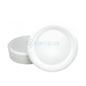 Talerze z trzciny cukrowej 23cm Biały 50 szt