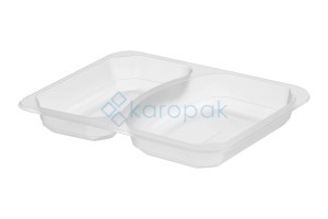 Pojemnik do zgrzewu dwudzielny B-227x178x30 MLECZNY 50 szt