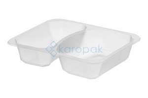 Pojemnik do zgrzewu dwudzielny 227x178x50 MLECZNY 50 szt