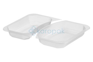 Pojemnik do zgrzewu PRF dwudzielny B-227x178x30 MLECZNY 50 szt