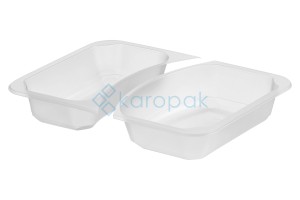 Pojemnik do zgrzewu PRF dwudzielny B-227x178x40 MLECZNY 50 szt