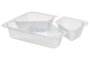 Pojemnik do zgrzewu PRF trójdzielny B-227x178x50 MLECZNY 50 szt