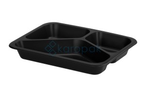 POJEMNIK DO ZGRZEWU TRÓJDZIELNY B-227x178x30 CZARNY 50 szt