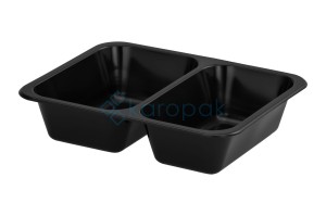 Pojemnik do zgrzewu niedzielony 227x178x30 CZARNY LITE BITTNER 50 sztuk REUSE 