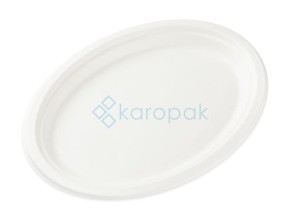 Talerz z trzciny cukrowej owalny 32x25cm Love Nature 50 szt