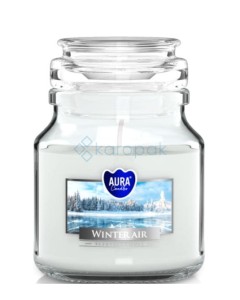 Świeca zapachowa w szkle z wieczkiem "Zimowe powietrze"