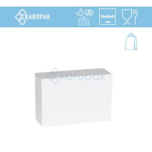 PUDEŁKO DO CIAST ZAMYKANE 210x140x70 BIAŁE 