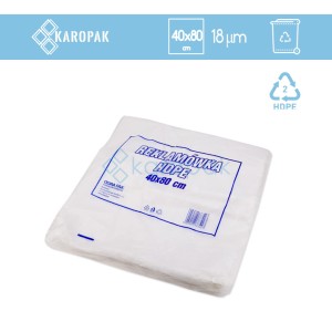 Reklamówki HDPE 40/80 SUPER MOCNA 18mic (40/10/100)