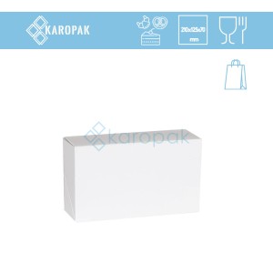 PUDEŁKO DO CIAST ZAMYKANE 210x125x70 BIAŁE 1szt