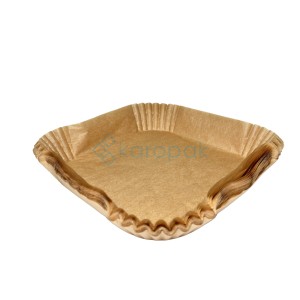 Papilotki do airfryer kwadratowe 200x200x45mm beżowe (_/24/50)