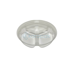 Pojemnik trójdzielny TRANSPARENTNY fi180mm 3x150ml 50szt