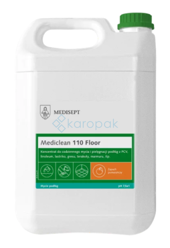 (3489) MEDISEPT Mediclean 110 Floor do mycia podłóg POMARAŃCZA 5L