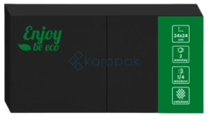 Serwetka 2-W 24x24 CZARNA 200szt