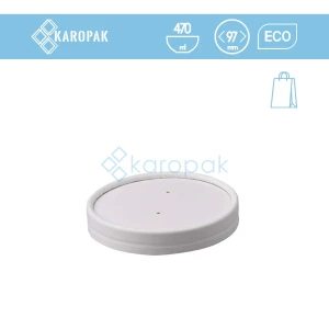 PRZYKRYWKA DO MISKI BIAŁEJ 470ml  25szt