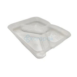 Pojemnik 9420C 227x178x50 560/340/250ml trójdzielny TRANSPARENTNY 40szt