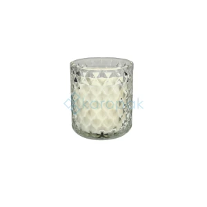 Świeca zapachowa w kryształowym szkle 40h Biały bursztyn