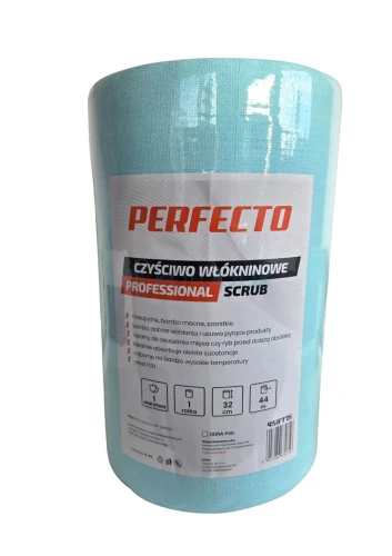 N-7346 PERFECTO Czyściwo włókninowe Scrub, rolka 32cm, 44m, jasno niebieskie, 1W.webp