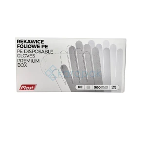 Rękawiczki foliowe PE PLAST 500szt