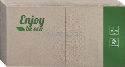 Serwetka 1-W 33x33 1/4 ECO BRĄZ 500szt