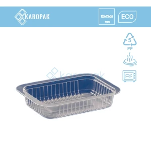 POJEMNIK PROSTOKĄTNY K-1309 450ml DWUDZIELNY TRANSPARENTNY (100SZT)