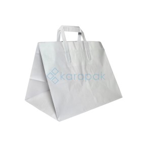 TORBA BIAŁA Z UCHEM PŁASKIM 320x220x245 20l SZEROKIE DNO (250SZT)