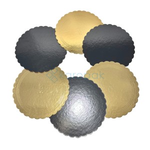 PODKŁAD OKRĄGŁY ZŁOTO-CZARNY KARBOWANY 26cm 2000g 