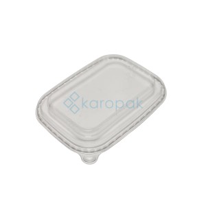Przykrywka rPET do prostokątnego pojemnika papierowego 172x120 50szt