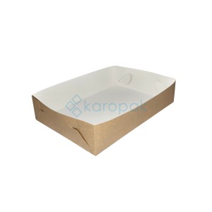 PUDEŁKO CATERING SET BOX BRĄZOWO-BIAŁE 25x35x8cm 
