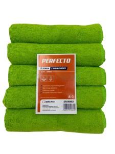PERFECTO ścierka z mikrofibry 40x40 ZIELONA 5szt