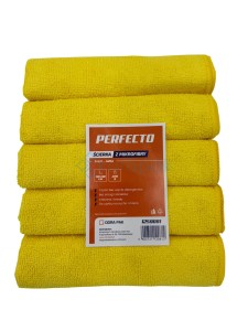 PERFECTO ścierka z mikrofibry 40x40 ŻÓŁTA 5szt