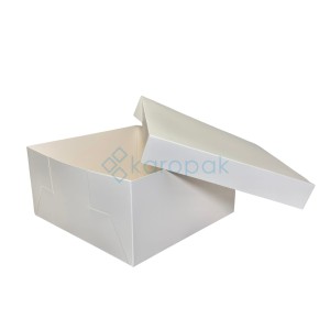Pudełko papierowe białe 260x260x150mm z pokrywą 